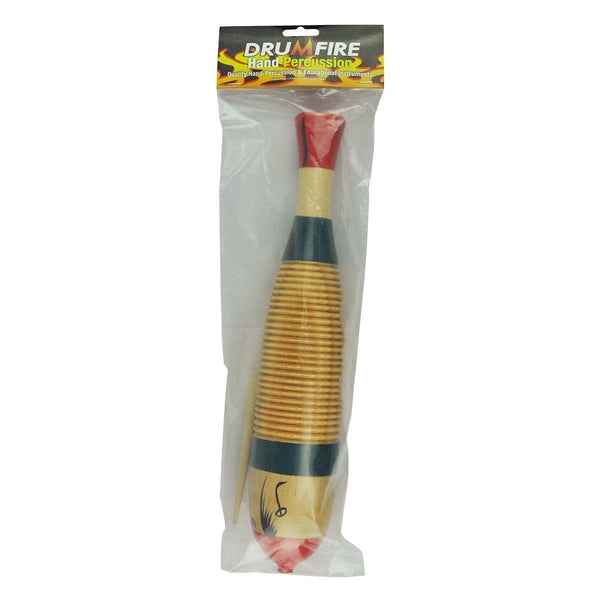 Drumfire Fish Style Wooden Guiro (41cm)