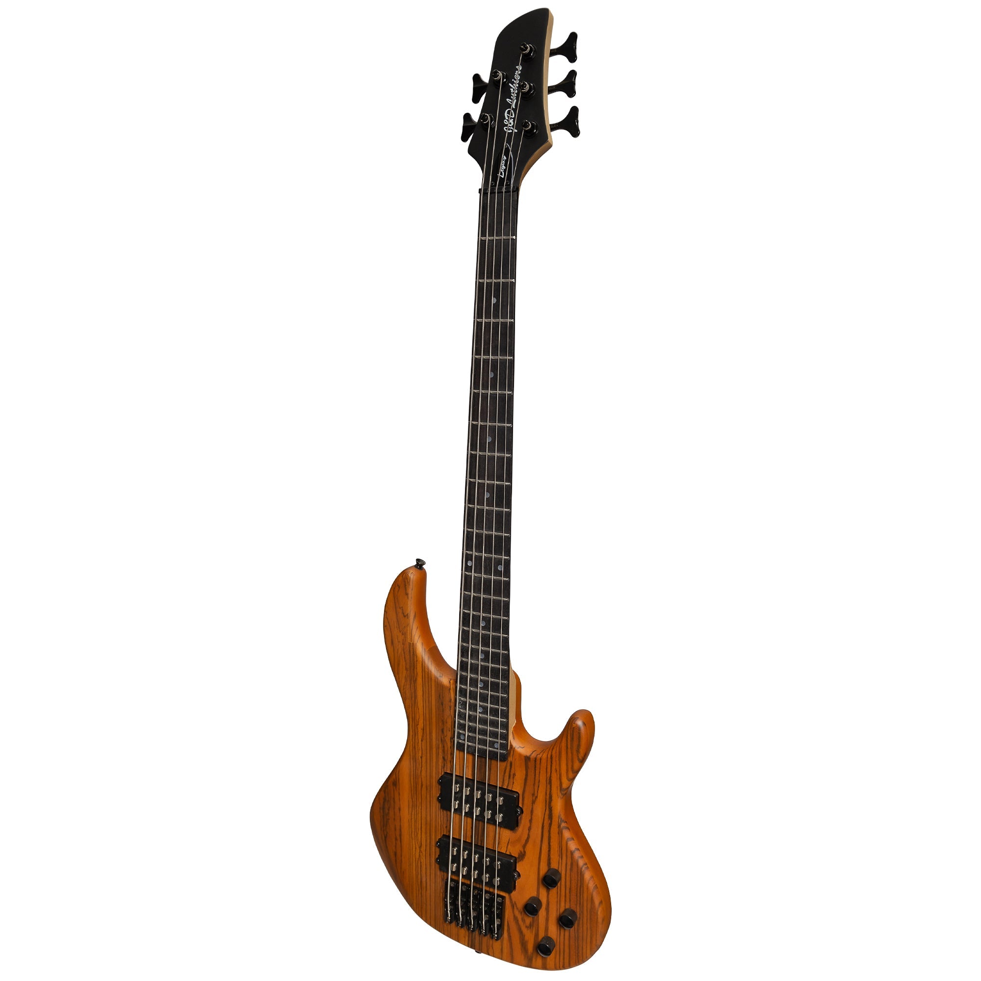 J&D 'Legacy Series' Mahogany & Zebrano T-Style Contemporary 5 String Electric Bass Guitar