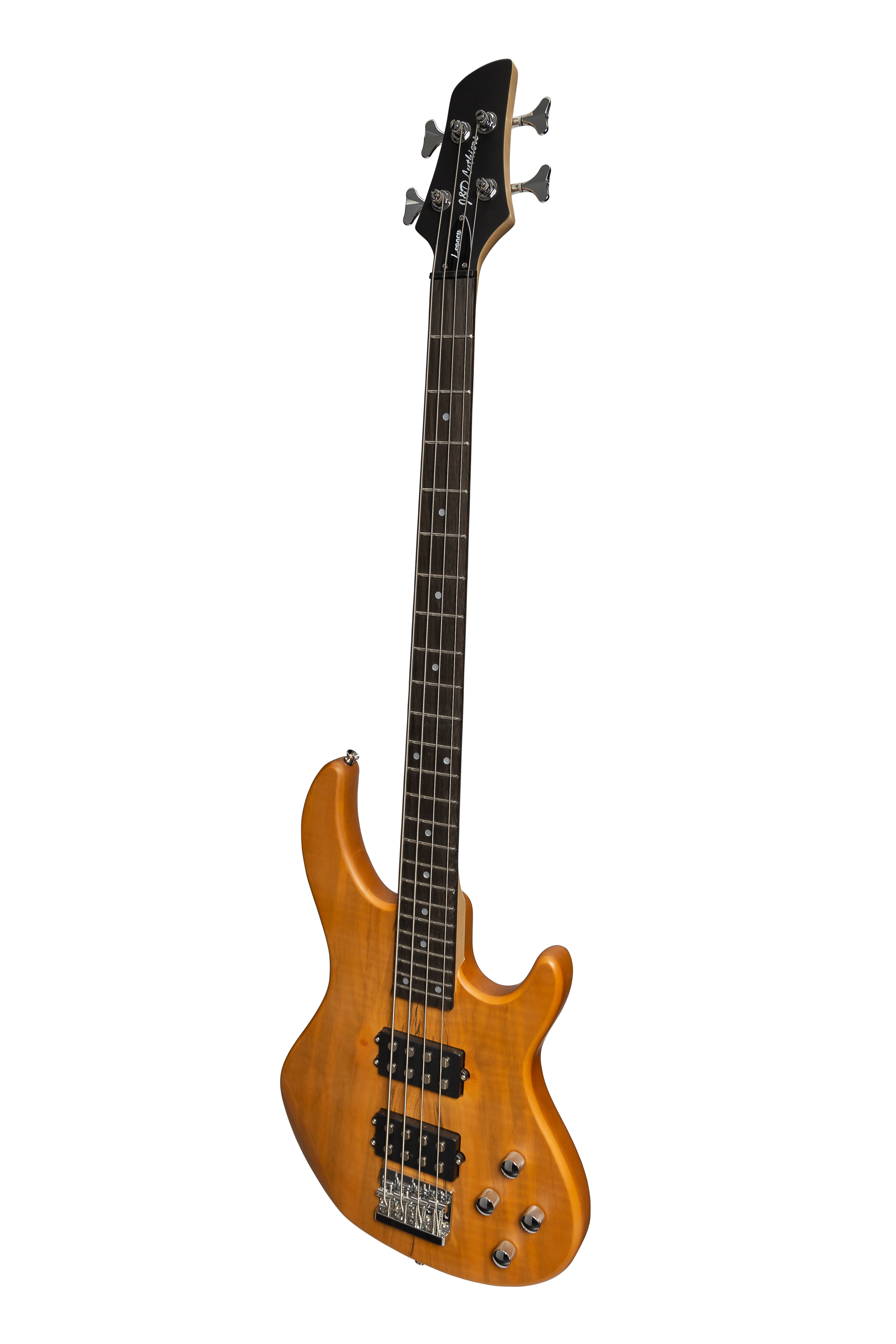 J&D Luthiers 4-String T-Style Contemporary Active Electric Bass Guitar (Natural Satin)