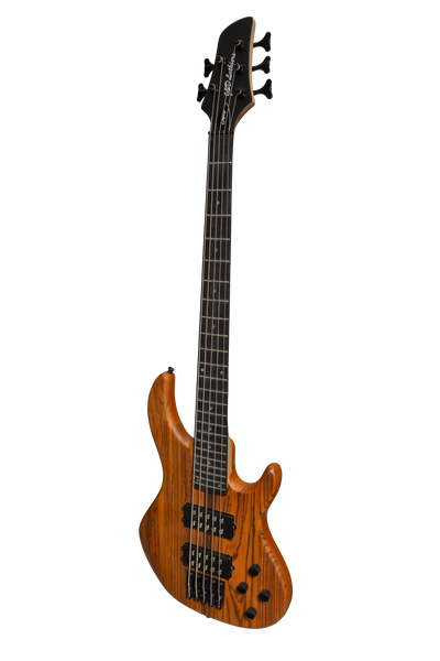 J&D Luthiers 5-String T-Style Contemporary Active Electric Bass Guitar (Natural Satin)