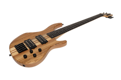 Luthiers 5-String Contemporary Neck Through Active Electric Bass Guitar (Natural Satin)