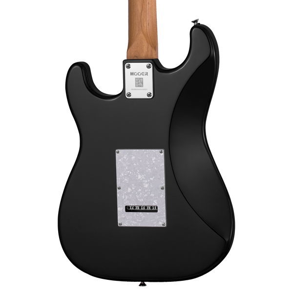 MOOER MSC10 ST-STYLE ELECTRIC GUITAR (BLACK/WHITE SCRATCH PLATE)