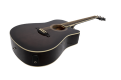 Martinez '41 Series' Dreadnought Acoustic Guitar. Cut-away Gloss Finish (Gloss Black Burst)