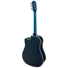 Martinez '41 Series' Dreadnought Acoustic Guitar. Cut-away Gloss Finish (Gloss Blue Burst) (Copy)