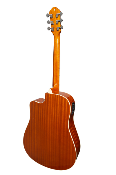 Martinez '41 Series' Dreadnought Acoustic Guitar. Cut-away Gloss Finish (Natural)