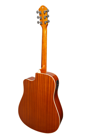 Martinez '41 Series' Dreadnought Acoustic Guitar. Cut-away Gloss Finish (Natural)