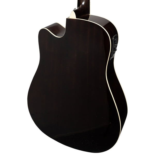 Martinez '41 Series' Dreadnought Acoustic Guitar. Cut-away Gloss Finish (Rainbow Gloss)