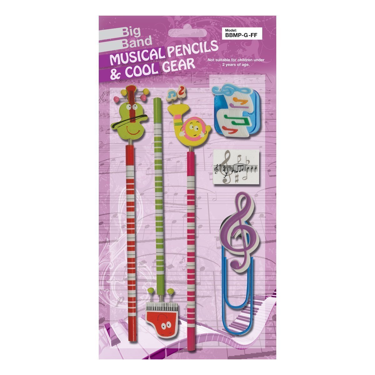 Big Band Pencil Set (Funny Face Pink)-BBMP-G-FF