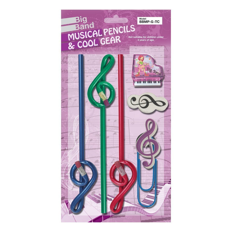 Big Band Pencil Set (Treble Clef Pink)