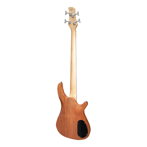 Casino '24 Series' Left Handed Mahogany Tune-Style Electric Bass Guitar Set (Natural Gloss)