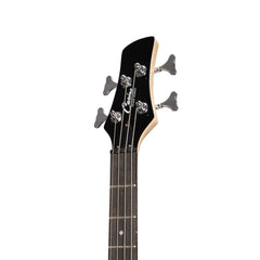 Casino '24 Series' Left Handed Tune-Style Electric Bass Guitar and 15 Watt Amplifier Pack (Black)