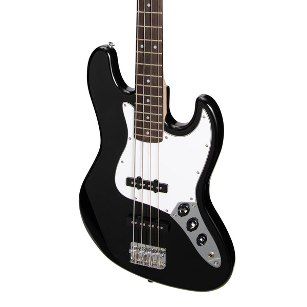 Casino J-Style Electric Bass Guitar (Black)