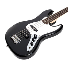 Casino J-Style Electric Bass Guitar and 15 Watt Amplifier Pack (Black)