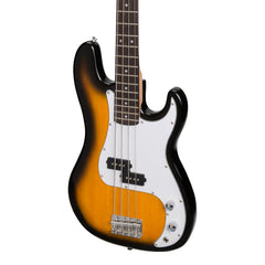 Casino P-Style Electric Bass Guitar and 15 Watt Amplifier Pack (Tobacco Burst)