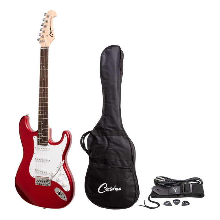 Casino ST-Style Electric Guitar Set (Candy Apple Red)