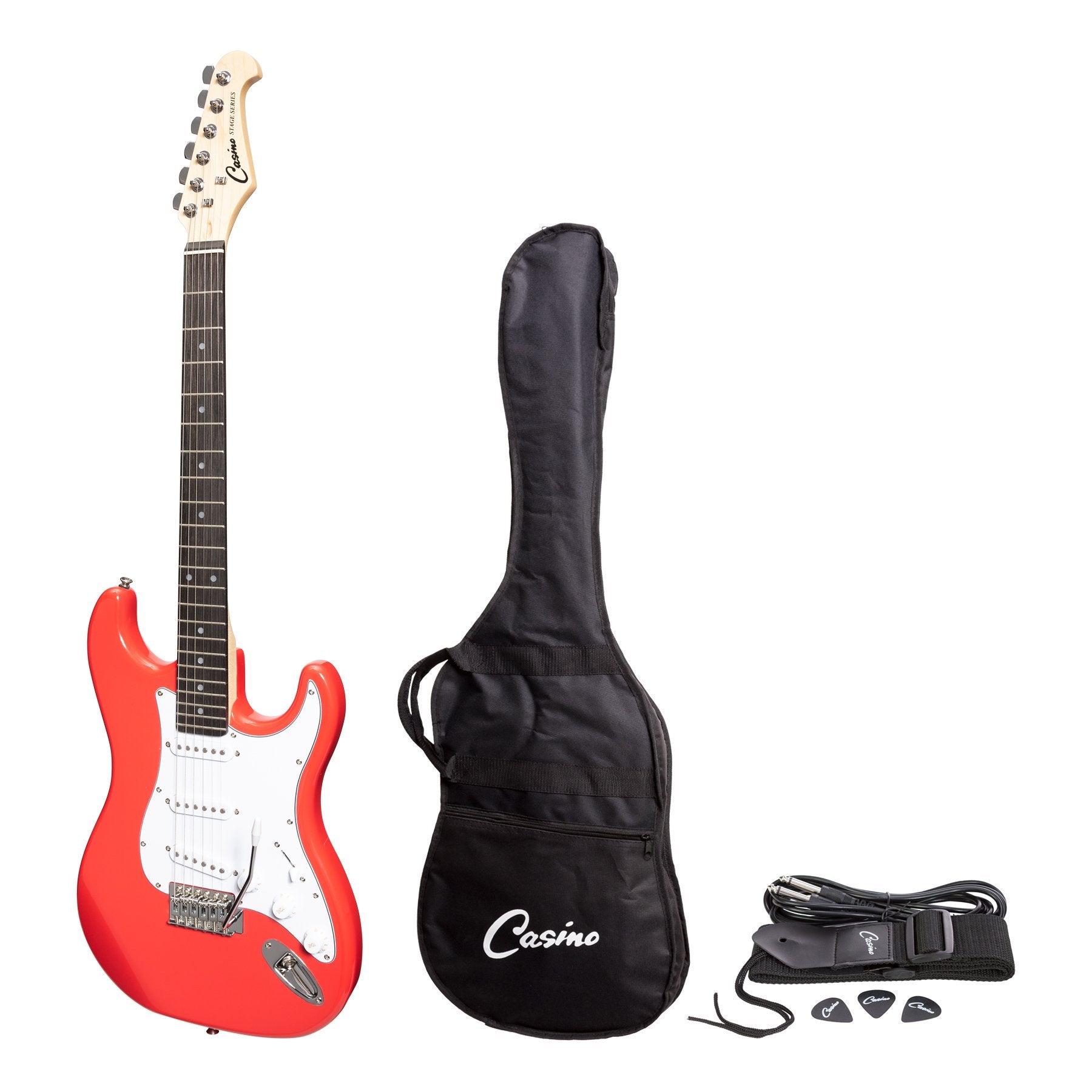 Casino ST-Style Electric Guitar Set (Hot Lips Pink)-CST-22-HPK