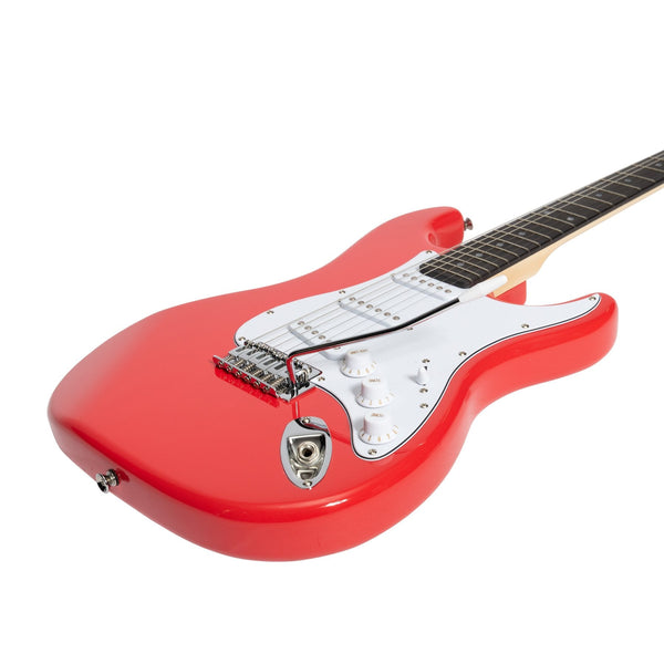 Casino ST-Style Electric Guitar and 10 Watt Amplifier Pack (Hot Lips Pink)