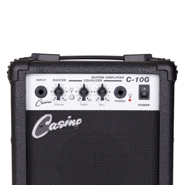 Casino ST-Style Short Scale Electric Guitar and 10 Watt Amplifier Pack (Blueburst)