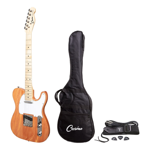 Casino TE-Style Electric Guitar Set (Natural Gloss)-CJD-TL-NGL