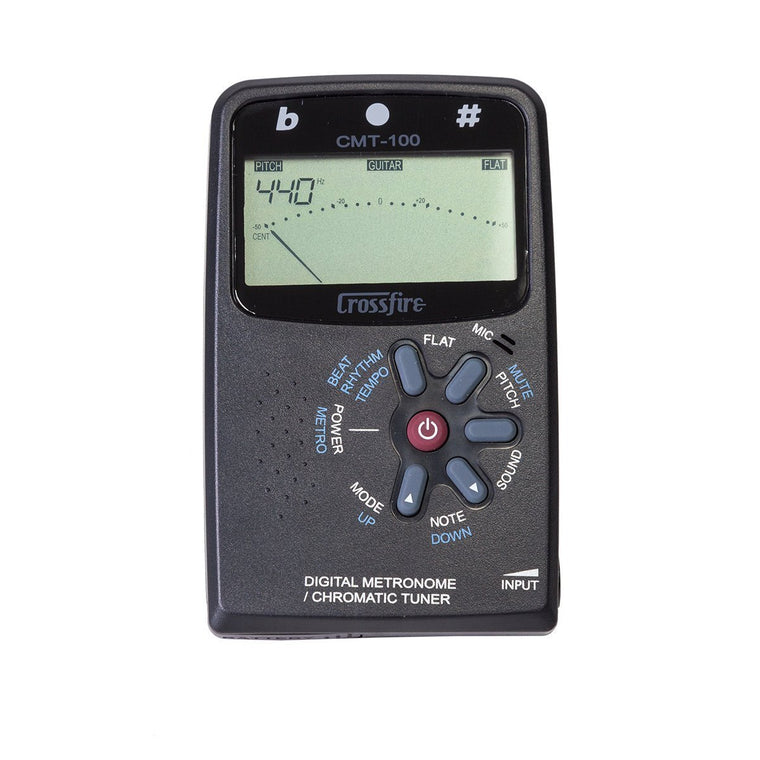 Crossfire Chromatic Tuner and Digital Metronome (Black)