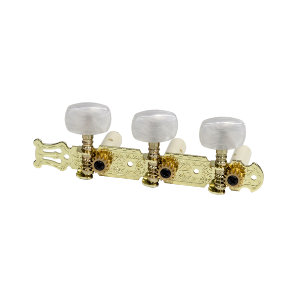 Crossfire Classical Guitar Machine Head Set (Gold with Buttons)