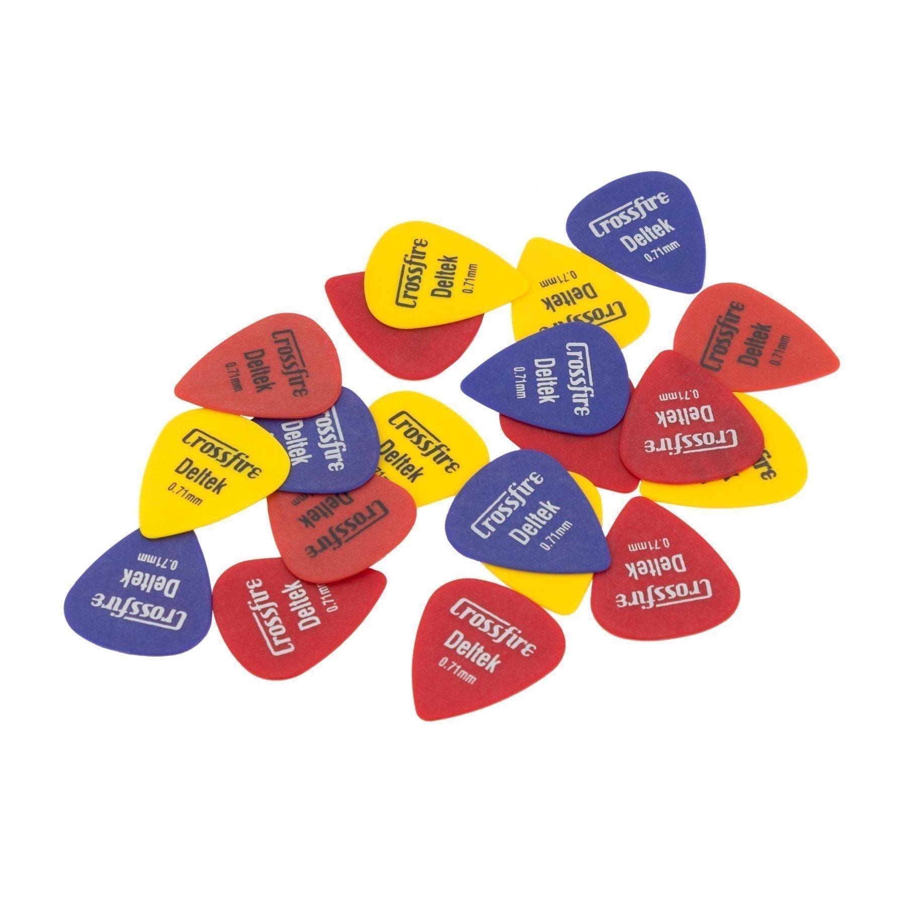 Crossfire Deltek 0.71mm Canned Guitar Picks (20 Pack Assorted)-CPT-D71T-20