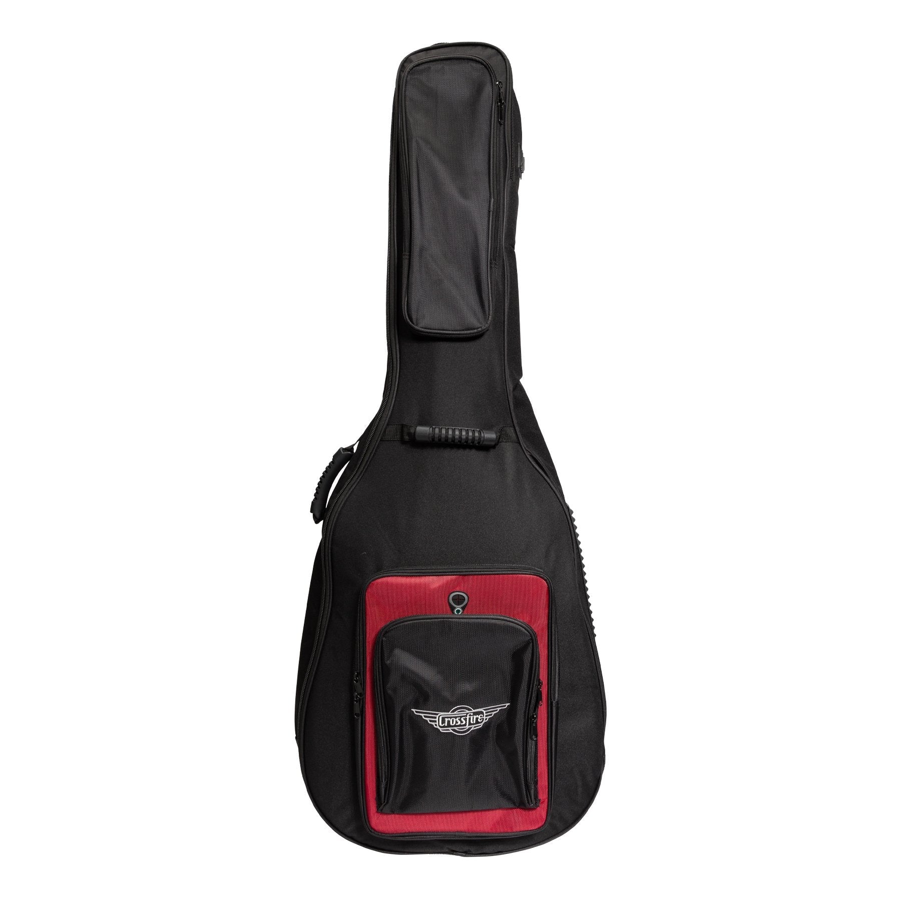 Crossfire Deluxe Padded Acoustic Bass Guitar Gig Bag (Black)-XFGB-DAB-BLK