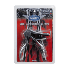 Crossfire Trigger-Style 'Skull' Acoustic Guitar Capo (Chrome)