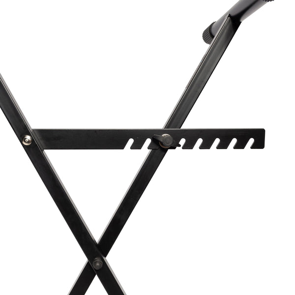 Crown Heavy Duty X-Style Bar-Latch Height Adjustable Keyboard Stand (Black)