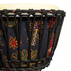 Drumfire 10" Synthetic Head Rope Djembe (Multicolour)