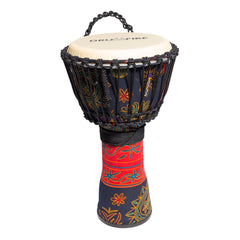 Drumfire 10" Synthetic Head Rope Djembe (Multicolour)