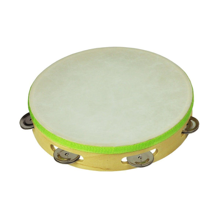 Drumfire Headed Wooden Tambourine (9