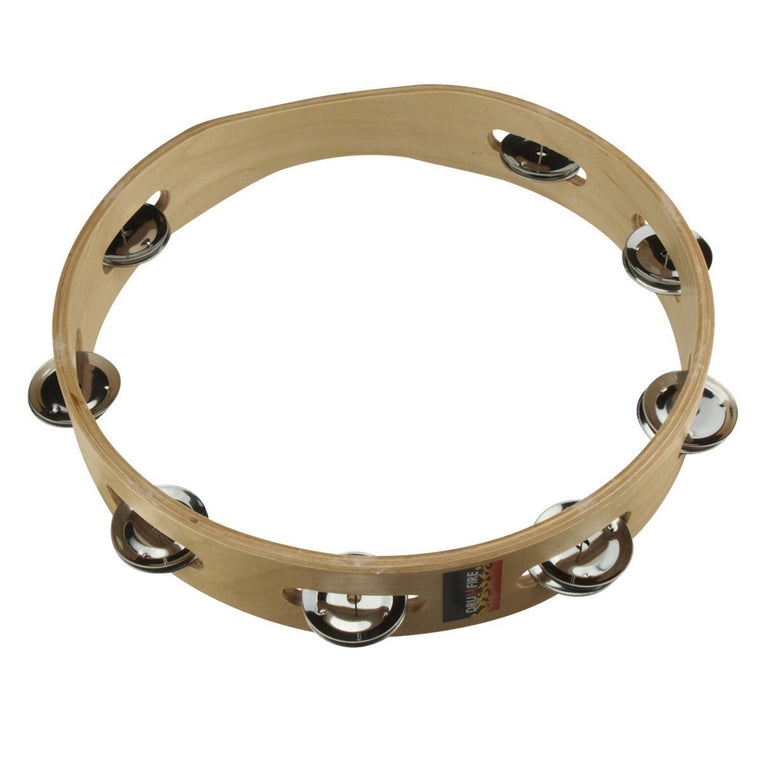 Drumfire Wooden Tambourine (10