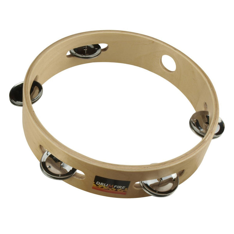 Drumfire Wooden Tambourine (8