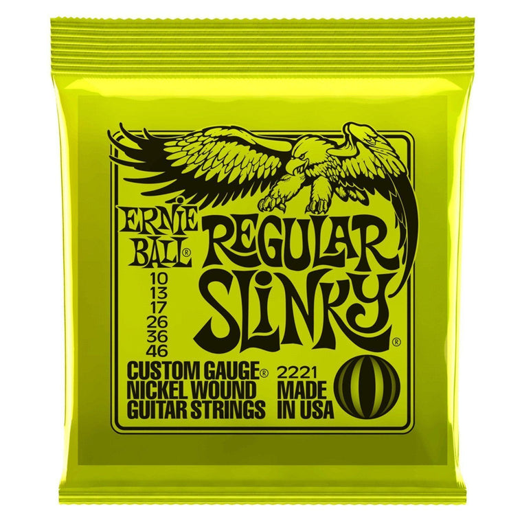 Ernie Ball 2221 Regular Slinky Nickel Wound Electric Guitar Strings (10-46)