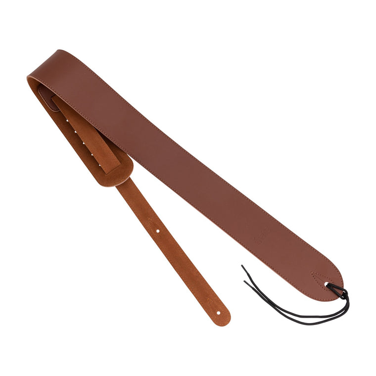 Fretz Genuine Leather Guitar Strap (Dark Brown)