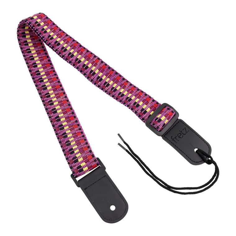 Fretz Woven Jacquard Ukulele Strap (Magenta)