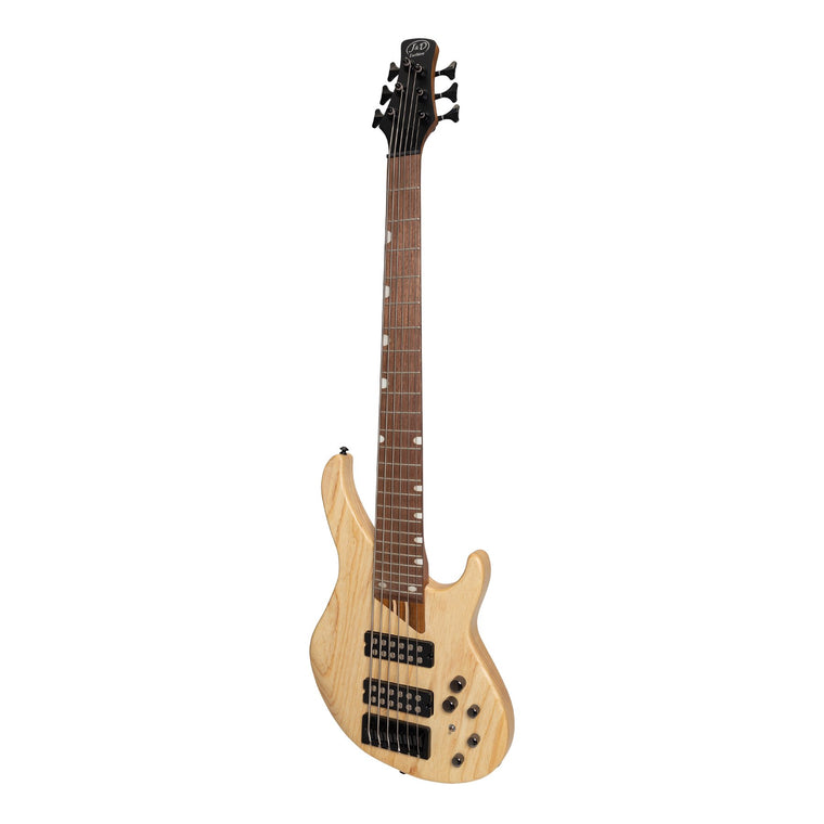 J&D Luthiers '48 Series' 6-String Contemporary Active Electric Bass Guitar (Natural Satin)