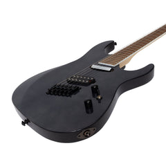 J&D Luthiers FF60 Contemporary Multi-Scale Electric Guitar (Transparent Black)