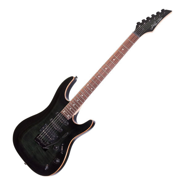 J&D Luthiers IE9 Contemporary Electric Guitar (Transparent Black)