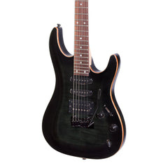 J&D Luthiers IE9 Contemporary Electric Guitar (Transparent Black)