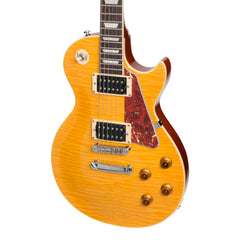 J&D Luthiers LP-Custom Style Electric Guitar (Transparent Amber)