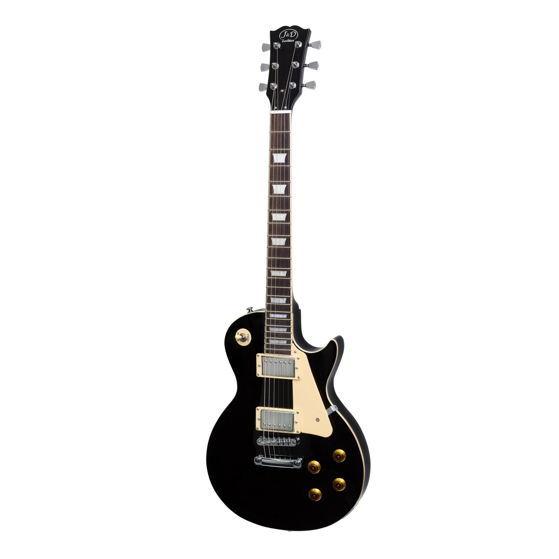 J&D Luthiers LP-Style Electric Guitar (Black)-JD-DLP-BLK