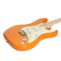 J&D Luthiers Traditional ST-Style Electric Guitar (Transparent Amber)