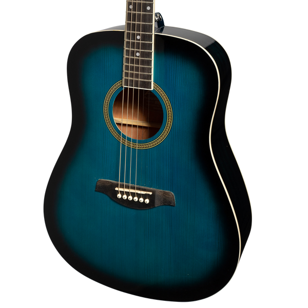 Lorden Acoustic Dreadnought Guitar (Blueburst)