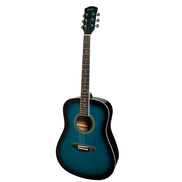 Lorden Acoustic Dreadnought Guitar (Blueburst)