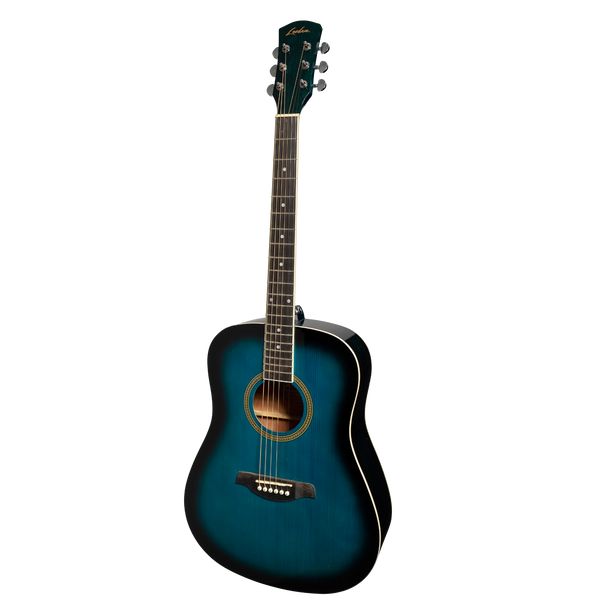 Lorden Acoustic Dreadnought Guitar (Blueburst)