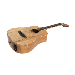 Martinez '31 Series' Spalted Maple Acoustic-Electric Babe Traveller Guitar (Natural Gloss)