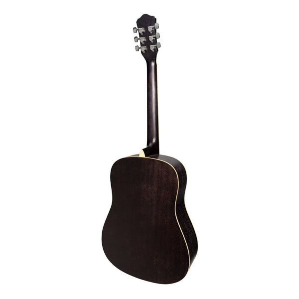 Martinez '41 Series' Dreadnought Acoustic Guitar (Black)