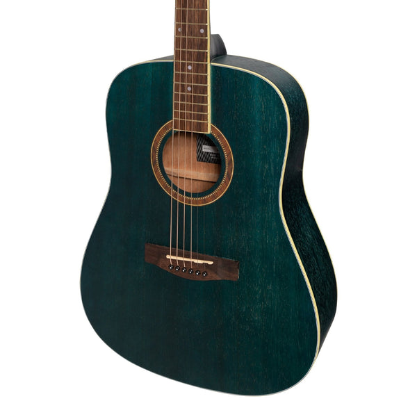 Martinez '41 Series' Dreadnought Acoustic Guitar (Blue)